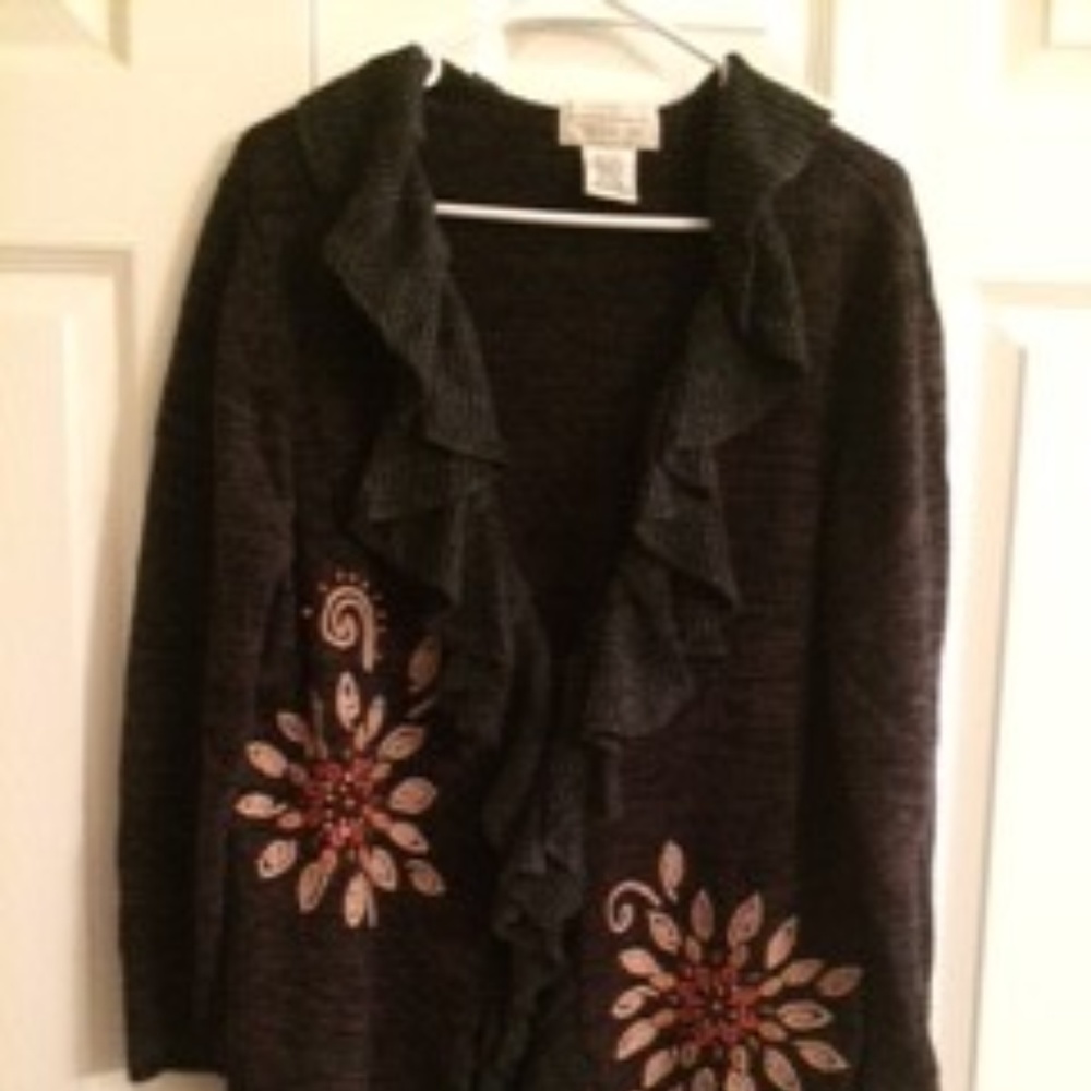 Detailed Cardigan - Gray